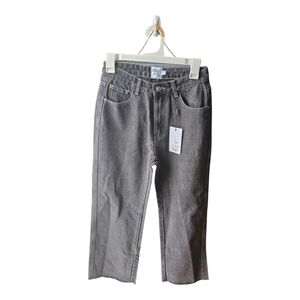 Princess Polly Boundless Denim Cut Raw Hem Dark Gray Jeans Women’s Size 4